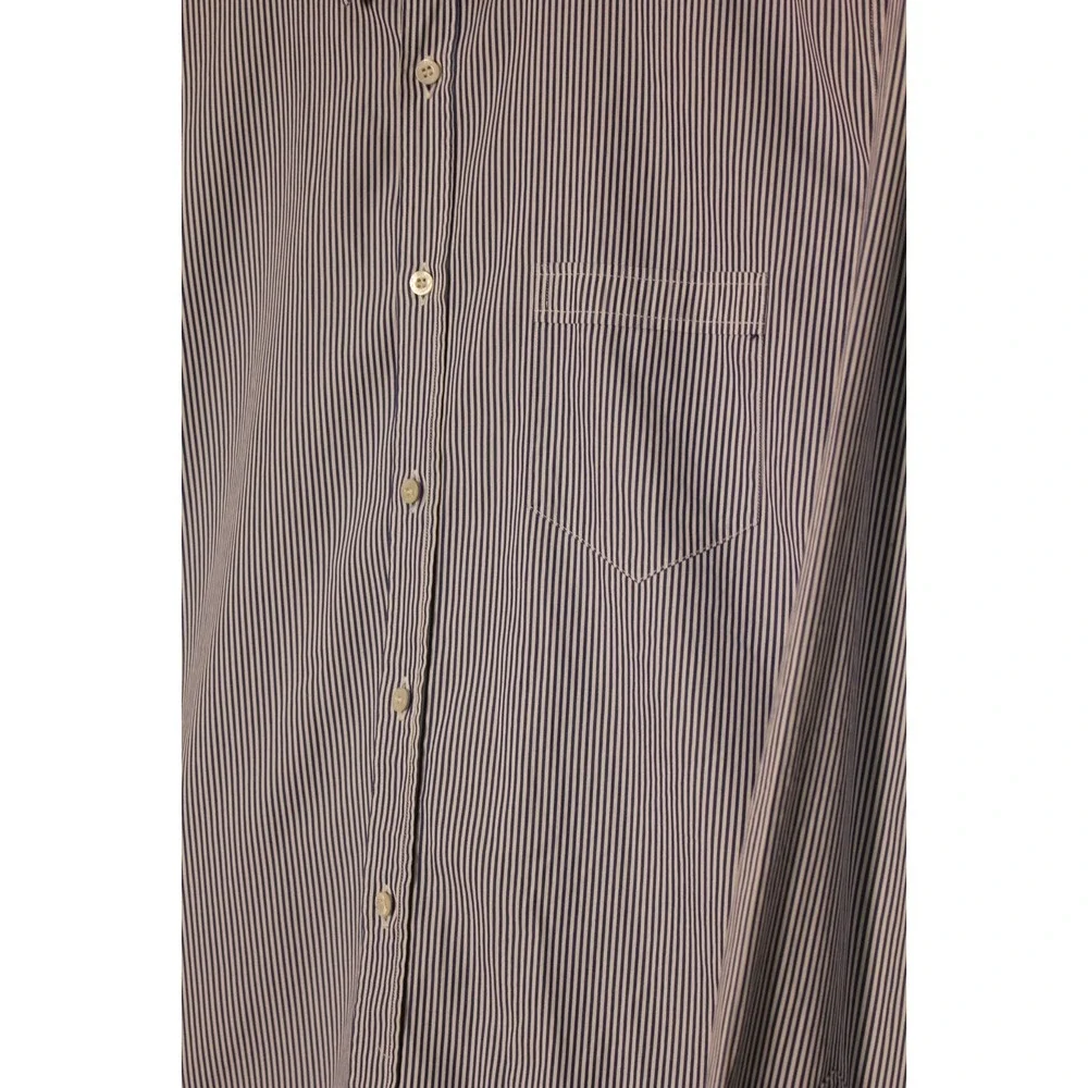 Gucci Blue Stripe High-end Career Shirt Slim Fit Authentic Men's 44 17 1/2